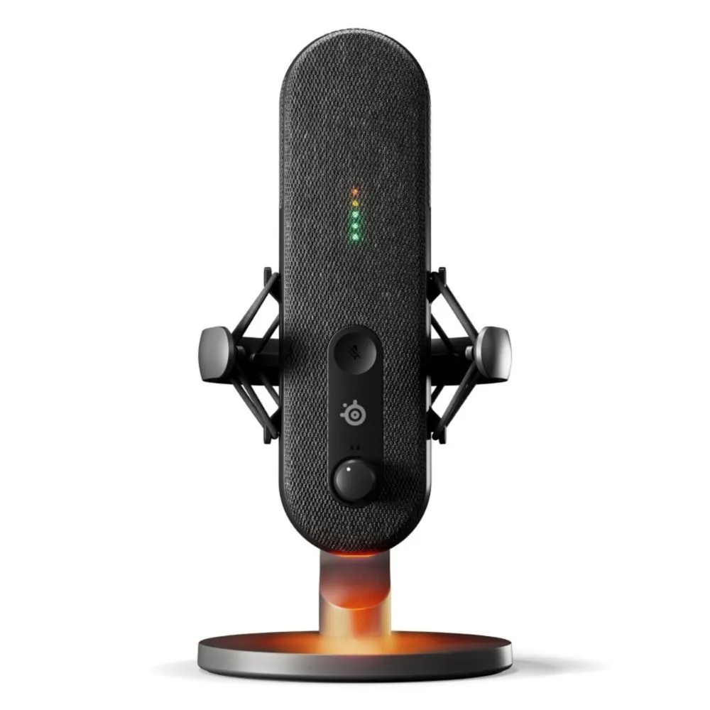 Micrófono USB SteelSeries Cancelación De Ruido AI RGB                 