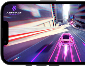 iPhone 17e que muestra un juego de carreras